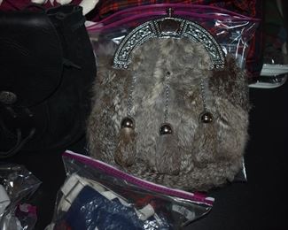  This is truly a find and includes Authentic Scottish Wear from Tartan Kilts to Beautifully decorated “Sporrans” to Leggings to Shirts to Jackets to the overlapping layers called Aprons again these are all New or in Like New Condition in Fabulous Colors featuring  including yards of Authentic Materials and featuring the Clan McDonald
