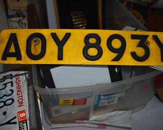 Collectible License Plates from Military to State Plates