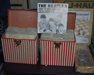 Great Collection of 45's pictured here are the boxes of records and their Original Inventory List following