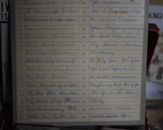 Great Collection of 45's pictured here are the boxes of records and their Original Inventory List following