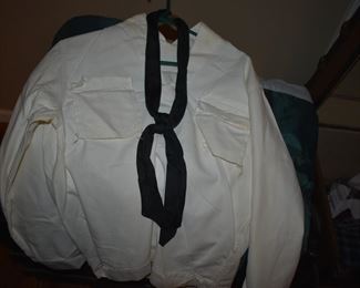 US Militaria all in Excellent Condition! Including U.S. Navy and Desert Storm Uniforms, Shoes, Hats, Scarves, Belts, Ties, Caps, Even one very large box just full of Desert Storm Camouflage Pants, Shirts, Jackets, Hats, Belts,etc. All folded and pressed in Like New Condition! Like to wear or collect Militaria? You need to be here!