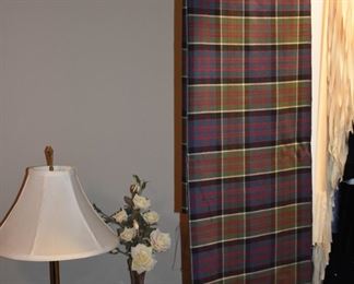  This is truly a find and includes Authentic Scottish Wear from Tartan Kilts to Beautifully decorated “Sporrans” to Leggings to Shirts to Jackets to the overlapping layers called Aprons again these are all New or in Like New Condition in Fabulous Colors featuring  including yards of Authentic Materials and featuring the Clan McDonald
