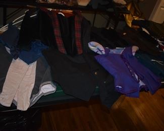 Gorgeous Clothing all in New to Like New Condition and featuring everything from Fine Sequined Gowns to Renaissance to “Knock Out” Lingerie to Vest to American Indian to “All absolutely beautiful clothing!”