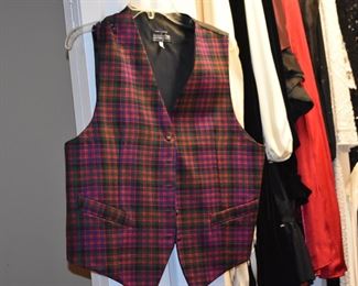  This is truly a find and includes Authentic Scottish Wear from Tartan Kilts to Beautifully decorated “Sporrans” to Leggings to Shirts to Jackets to the overlapping layers called Aprons again these are all New or in Like New Condition in Fabulous Colors featuring  including yards of Authentic Materials and featuring the Clan McDonald