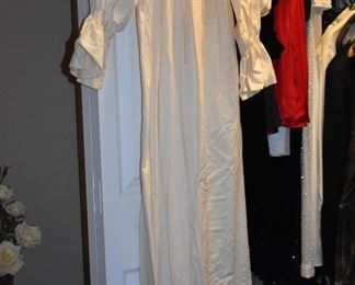 Gorgeous Clothing all in New to Like New Condition and featuring everything from Fine Sequined Gowns to Renaissance to “Knock Out” Lingerie to Vest to American Indian to “All absolutely beautiful clothing!”