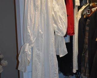 Gorgeous Clothing all in New to Like New Condition and featuring everything from Fine Sequined Gowns to Renaissance to “Knock Out” Lingerie to Vest to American Indian to “All absolutely beautiful clothing!”