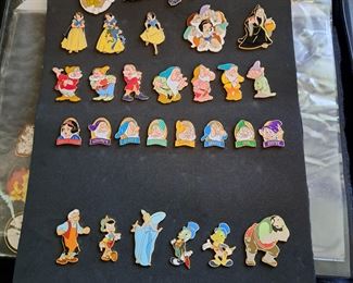 This fabulous collection of Disney pins represents from the beginning of Disneyland and contains 1508 pins in  "new" or "like new" condition. This collection will be selling as one collection. Though not part of the count is Disney accessories that will go with the successful bidder (see photos of items a-v).  If you  would like to make an offer, please call/text Larry at 615-364-3726.