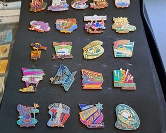 This fabulous collection of Disney pins represents from the beginning of Disneyland and contains 1508 pins in  "new" or "like new" condition. This collection will be selling as one collection. Though not part of the count is Disney accessories that will go with the successful bidder (see photos of items a-v).  If you  would like to make an offer, please call/text Larry at 615-364-3726.