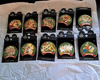This fabulous collection of Disney pins represents from the beginning of Disneyland and contains 1508 pins in  "new" or "like new" condition. This collection will be selling as one collection. Though not part of the count is Disney accessories that will go with the successful bidder (see photos of items a-v).  If you  would like to make an offer, please call/text Larry at 615-364-3726.