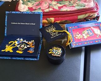 This fabulous collection of Disney pins represents from the beginning of Disneyland and contains 1508 pins in  "new" or "like new" condition. This collection will be selling as one collection. Though not part of the count is Disney accessories that will go with the successful bidder (see photos of items a-v).  If you  would like to make an offer, please call/text Larry at 615-364-3726.