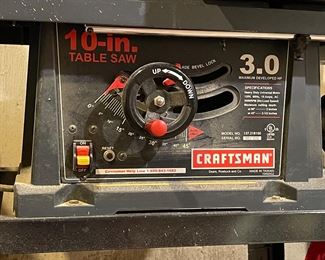  Craftsman 10” table saw 