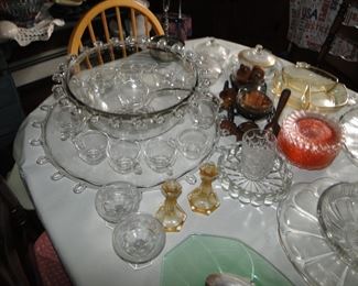 Beautiful vintage punch bowl with underglass