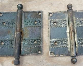 Antique brass Eastlake Door Hinges - have 10 pair