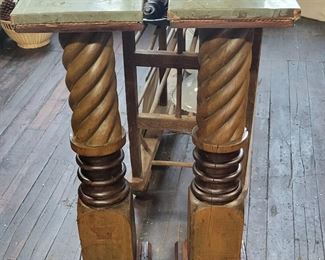 Plant stands made from hand turned columns