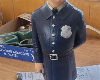 Vintage police statue
