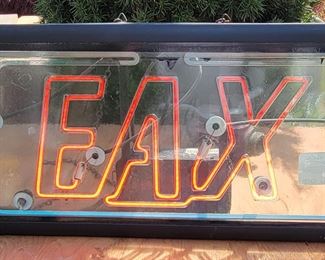 Vintage Neon Fax Sign