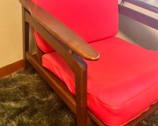 close up of the side view of chair 