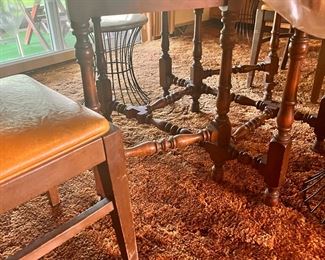 Base of drop leaf table