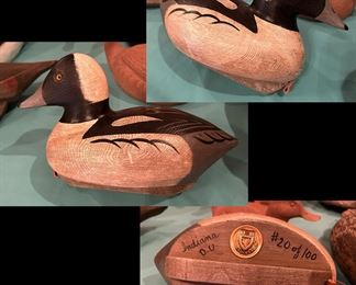 Duck Decoy #20 of 100 made and signed by Patrick Kane Indiana Ducks Unlimited