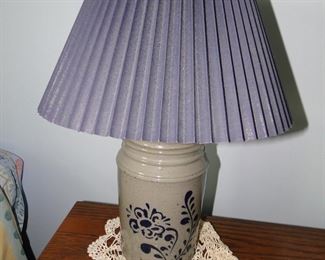Salt glazed lamp