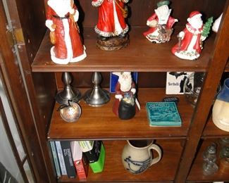 Vintage Santa's, and salt ware items as well