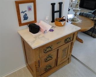 Marble topped washing stand