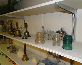 Brass bells, and insulators