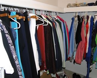 Large selection of women's clothing, from a clean and smoke free home