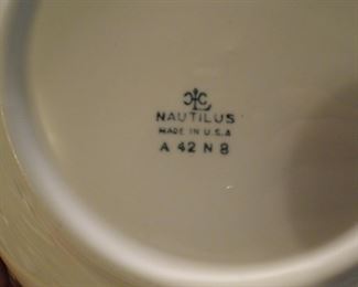 Nautilus serving bowl and platter