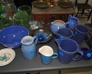 Blue Fiesta ware items