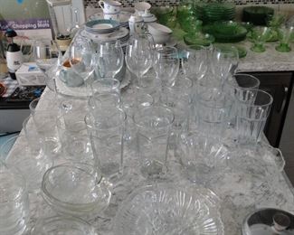 Lots and lots of wonderful clean as can be elegant glassware