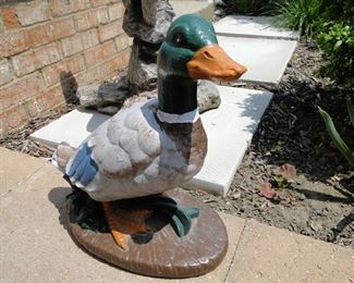 QUACK.  Beautiful Mallard Duck, done all up in cement
