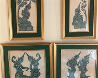 Temple Rubbings MCM $ 300.00 each med $400.00 each large or                            $ 1,000.00 for set of 4