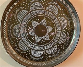 Moroccan Brass Plate wall hanging