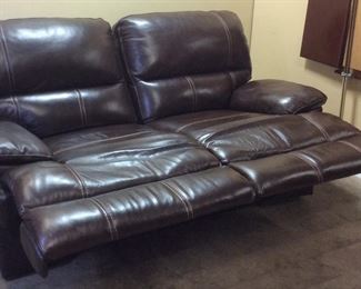 FAUX LEATHER RECLINING LOVESEAT