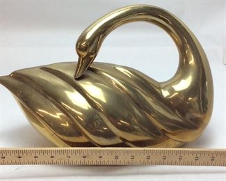 VINTAGE BRASS SWAN