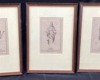 (3) ANTIQUE COPPERPLATE ENGRAVINGS