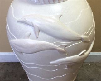 LARGE WHITE DOLPHIN DECORATED