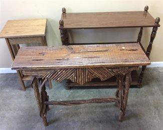 (3) ASSORTED WOODEN SIDE TABLES