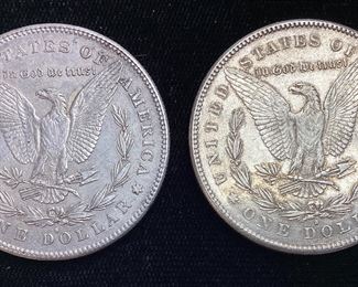 (2) 1878-S MORGAN SILVER DOLLARS