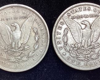 (2) 1900/O MORGAN SILVER DOLLARS