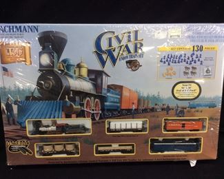 BACHMANN CIVIL WAR UNION TRAIN SET, NEW, 130 PIECE SET HO SCALE