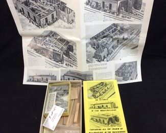 1970s FINE SCALE MINIATURES, 2 STALL ROUNDHOUSE HO SCALE, NIB