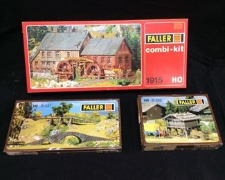 VTG. FALLER HO SCALE MODEL KITS, 1915, B333 & B537
