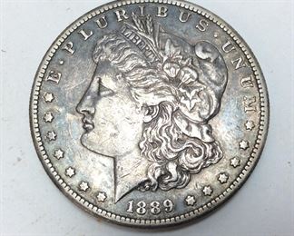 KEY DATE 1889-S MORGAN SILVER DOLLAR