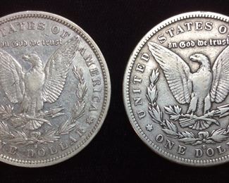 (2) 1879 & 1880 MORGAN SILVER DOLLARS