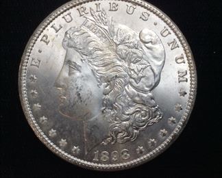 1898-O MORGAN SILVER DOLLAR, FINE DETAIL,