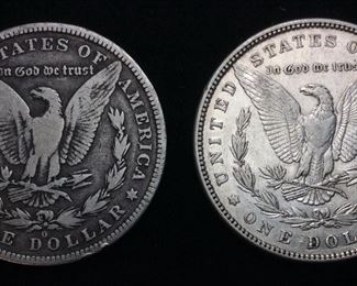 (2) 1882-O & 1882-P MORGAN SILVER DOLLARS,