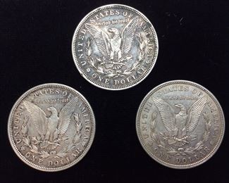 (3) 1921 MORGAN SILVER DOLLARS,