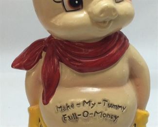 VTG HONG KONG PIGGY BANK, 10’’H